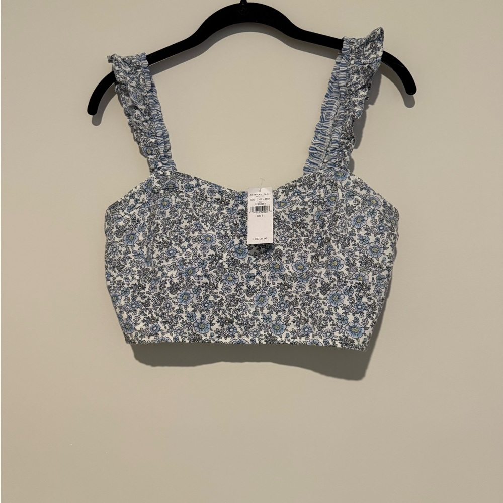 Floral Blue Women's Top
